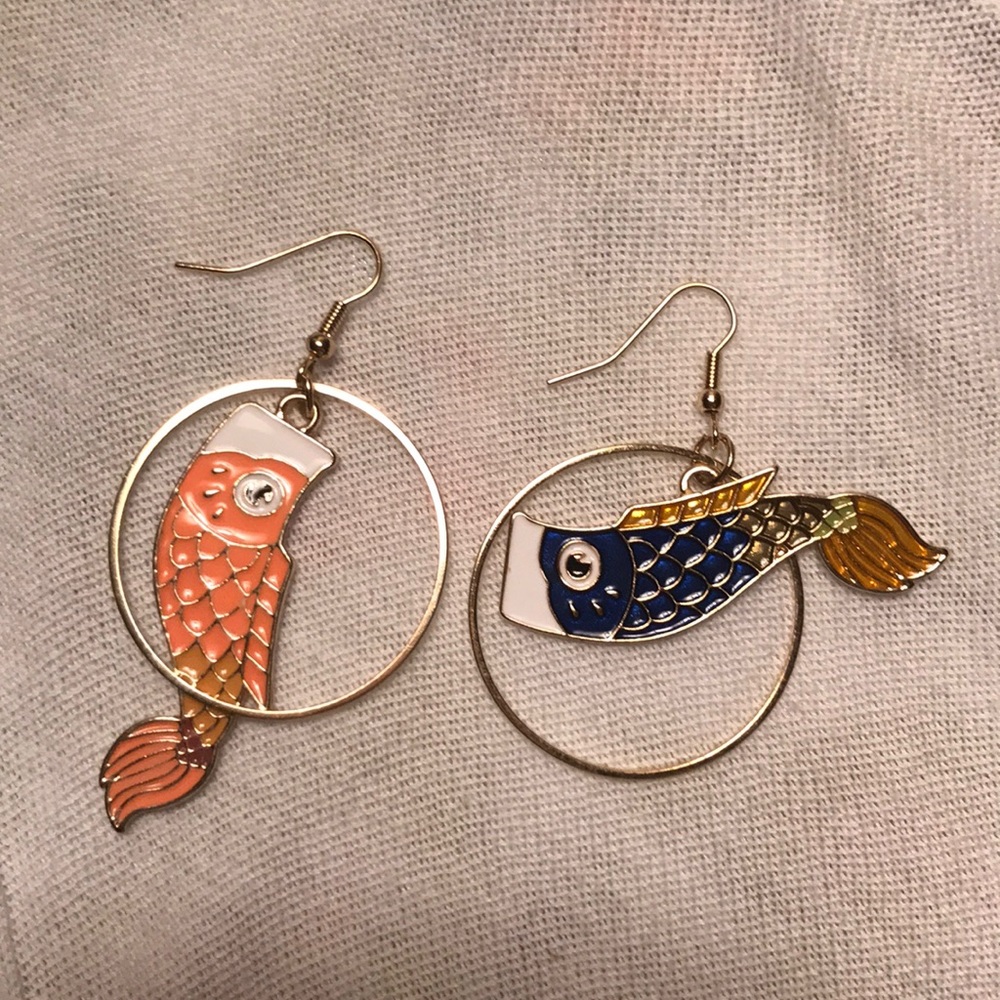 Koi fish earrings